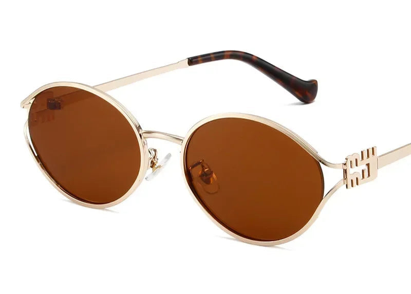 Fashion Small Sunglasses Brand Designer Metal Outdoor Travel Fashion Street Photography Glasses UV Protection Men's Sunglasses
